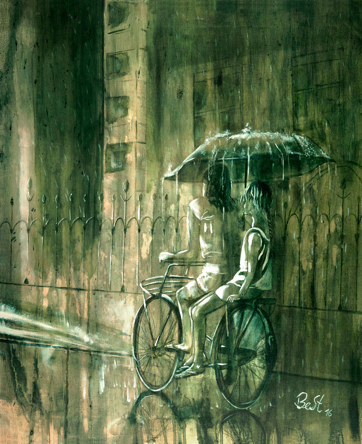 summer rain handcrafted artwork