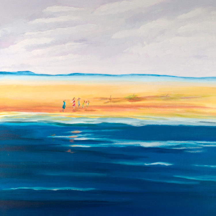 Handcrafted artwork with the title 'Ocean View'