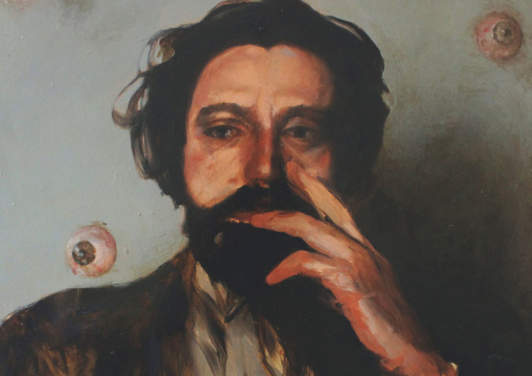 untitled - oil painting of a man holding his hand to his face - friendmade.fm