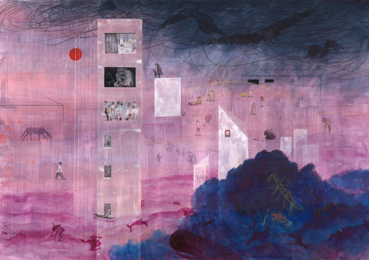 painting with the title 'ark b side'